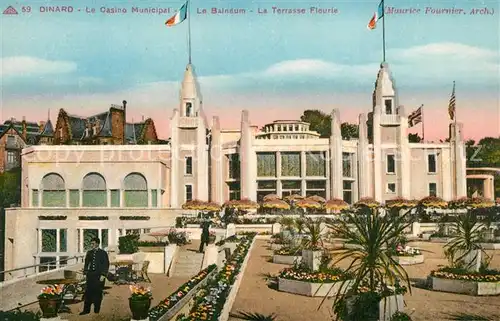 AK / Ansichtskarte Dinard_Ille_et_Vilaine_Bretagne Casino Municipal Balneum Terrasse Fleurie Dinard_Ille