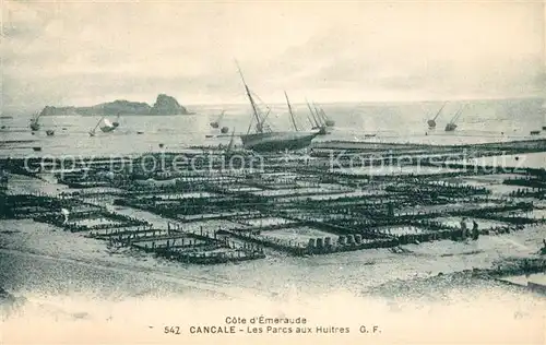 AK / Ansichtskarte Cancale Les Parcs aux Huitres Cancale