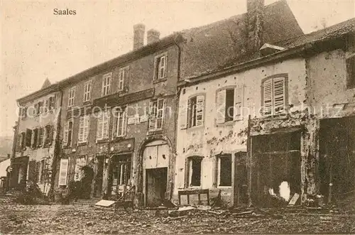 AK / Ansichtskarte Saales zerst?rte H?user  Saales