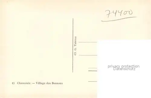 AK / Ansichtskarte Chamonix Village des Bossons Chamonix