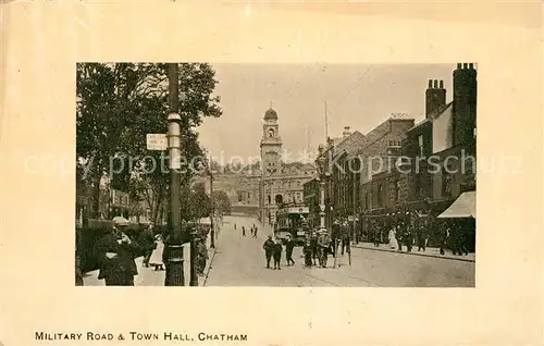AK / Ansichtskarte Chatham_Hackney Military Road and Town Hall Chatham Hackney