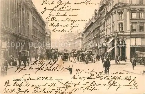 AK / Ansichtskarte London Holborn Viaduct London