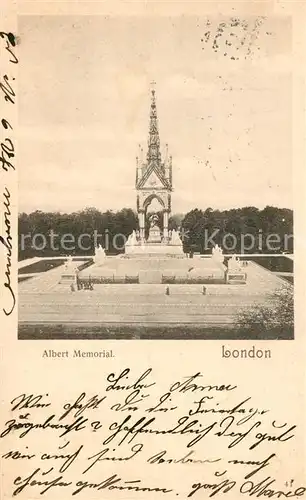 AK / Ansichtskarte London Albert Memorial London