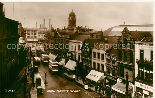 AK / Ansichtskarte Derby_Derbyshire Corn Market 