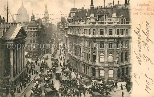 AK / Ansichtskarte London Mansion House and Chepside London