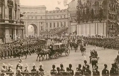 AK / Ansichtskarte London Coronation Procession June 1911 Princess Mary London