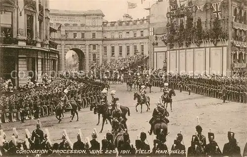 AK / Ansichtskarte London Coronation Procession June 1911 Field Marshals London