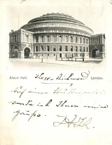 AK / Ansichtskarte London Albert Hall London