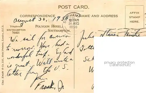 AK / Ansichtskarte Southampton Polygon Hotel Southampton