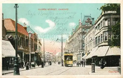 AK / Ansichtskarte Cardiff_Wales Queen Street Cardiff_Wales