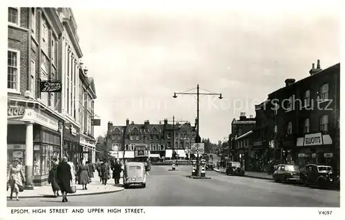 AK / Ansichtskarte Epsom_Ewell High Street and Upper High Street 