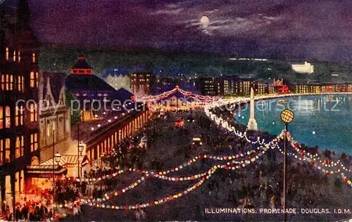 AK / Ansichtskarte Douglas_Isle_of_Man Illuminations Promenade Douglas_Isle_of_Man