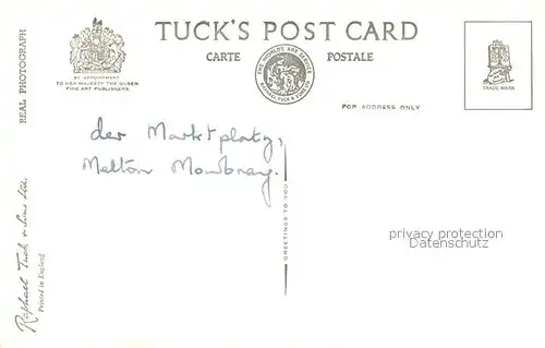 AK / Ansichtskarte Melton_Mowbray Market Place Melton Mowbray