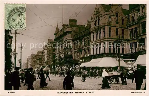 AK / Ansichtskarte Manchester_GB Market Street 