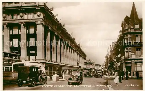 AK / Ansichtskarte London Oxford Street and Selfridges London