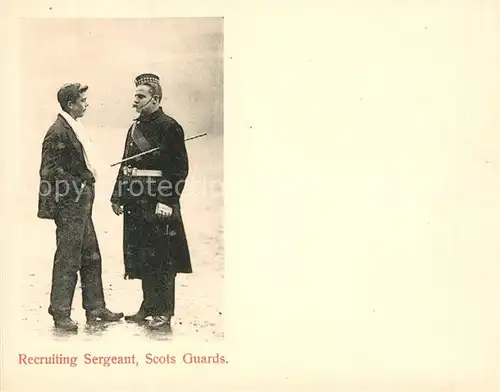 AK / Ansichtskarte Schottland Recruiting Sergeant Scots Guard Schottland