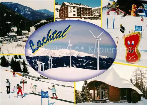 AK / Ansichtskarte Schoenberg Lachtal Skigebiet Kirche Kinderskiwelt Schoenberg Lachtal