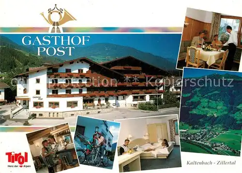 AK / Ansichtskarte Kaltenbach_Tirol Gasthof Post Fliegeraufnahme Kaltenbach Tirol