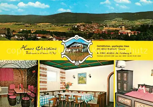 AK / Ansichtskarte Aigen_Muehlkreis Haus Christine Panorama Aigen Muehlkreis