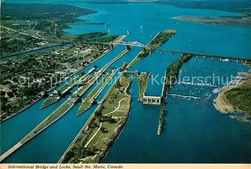 AK / Ansichtskarte Sault_Ste._Marie Fliegeraufnahme Sault_Ste._Marie