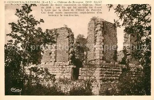 AK / Ansichtskarte Saint Gengoux le National Chateau du Bourgeot Saint Gengoux le National