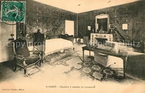 AK / Ansichtskarte Saint Point Chambre a coucher de Lamartine Saint Point