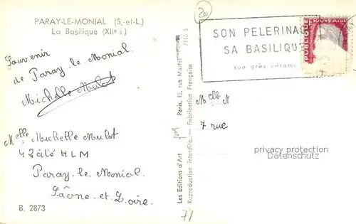 AK / Ansichtskarte Paray le Monial La Basilique Paray le Monial