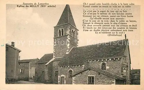 AK / Ansichtskarte Milly Lamartine Eglise Milly Lamartine