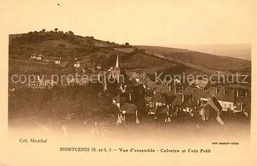AK / Ansichtskarte Montcenis Vue d ensemble Calvaire et Coint Petit Montcenis