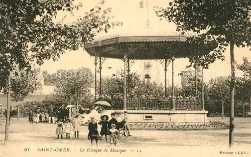 AK / Ansichtskarte Saint Omer_Pas de Calais Kiosque de Musique Kinder Saint Omer_Pas de Calais