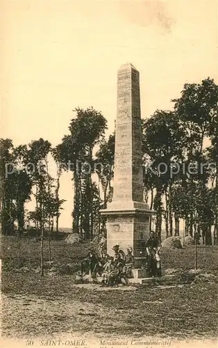 AK / Ansichtskarte Saint Omer_Pas de Calais Monument Commemoratif Saint Omer_Pas de Calais