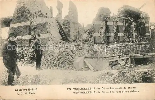 AK / Ansichtskarte Vermelles Ler ruines du chateau Vermelles