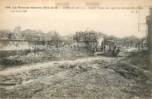 AK / Ansichtskarte Loos en Gohelle Grande Guerre 1914 15 16 Ruines Loos en Gohelle