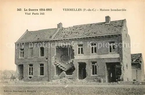 AK / Ansichtskarte Vermelles Grande Guerre 1914 15 Ruines Vermelles