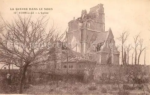 AK / Ansichtskarte Vermelles Grande Guerre dans la Nord Ruines Vermelles
