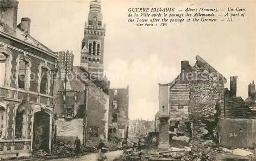 AK / Ansichtskarte Albert_Somme Grande Guerre 1914 15 16 Ruines Albert Somme