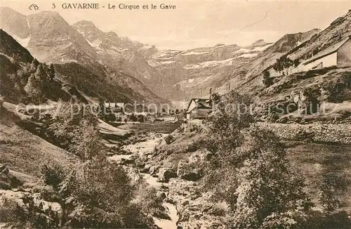 AK / Ansichtskarte Gavarnie_Hautes Pyrenees Le Cirque et le Gave Gavarnie Hautes Pyrenees