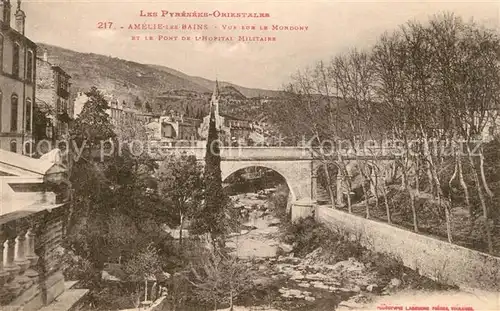 AK / Ansichtskarte Amelie les Bains Palalda Pont de l`hoptal militaire Amelie les Bains Palalda