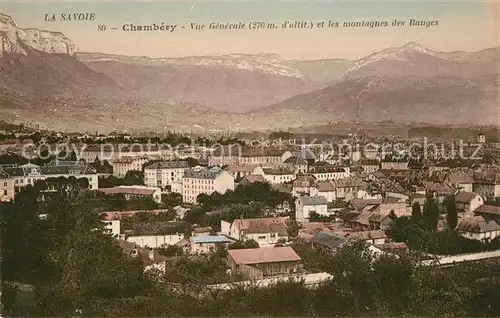 AK / Ansichtskarte Chambery_Savoie avec les montagnes de Bauges Chambery Savoie