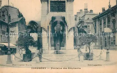 AK / Ansichtskarte Chambery_Savoie Fontaine des Elephants Chambery Savoie