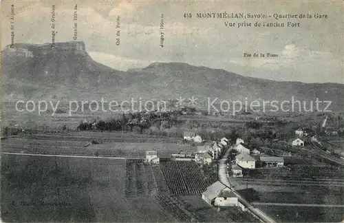 AK / Ansichtskarte Montmelian Quartie de la Gare Fliegeraufnahme Montmelian