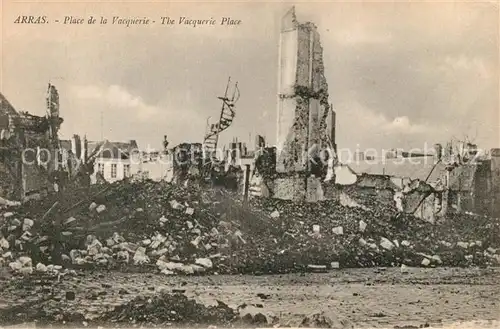 AK / Ansichtskarte Arras_Pas de Calais Place de la Vacquerie Grande Guerre 1914 15 16 Ruines Arras_Pas de Calais