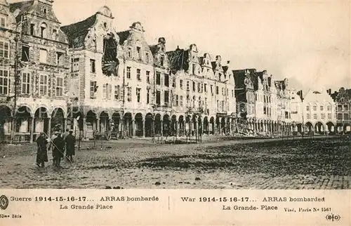 AK / Ansichtskarte Arras_Pas de Calais Grande Guerre 1914 15 16 17 Ruines Grande Place Arras_Pas de Calais