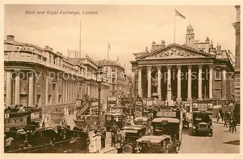 AK / Ansichtskarte London Bank and Royal Exchange London