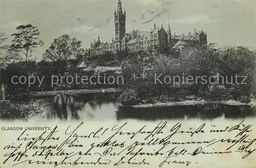 AK / Ansichtskarte Glasgow University Glasgow