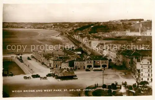 AK / Ansichtskarte St_Helier_Jersey Weigh Bridge and West Park St_Helier_Jersey