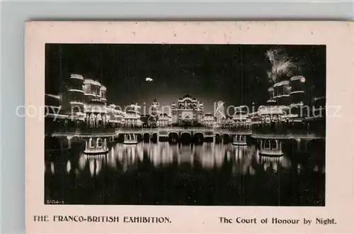 AK / Ansichtskarte London The Franco British Exhibition The Court of Honour by Night London