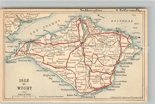 AK / Ansichtskarte Isle_of_Wight_UK Inselkarte Isle_of_Wight_UK