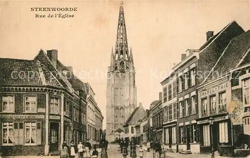 AK / Ansichtskarte Steenvoorde Rue de l Eglise Steenvoorde