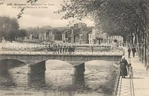 AK / Ansichtskarte Quimper Vue prise du Boulevard de l Odet Quimper